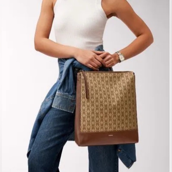 Fossil Elina Convertible Backpack Beige/Brown SHB2976268 brand new with tag - Picture 4 of 16